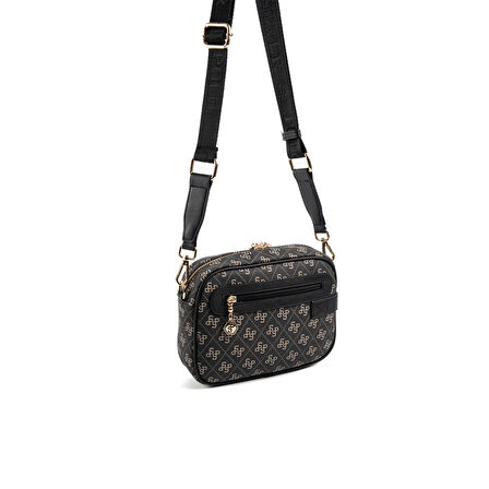 Silver Polo  Kadın Çapraz Çanta 1256-48369 SILVER POLO ÇAPRAZ BAYAN ÇANTASI M178 FÜME-MAT SİYAH