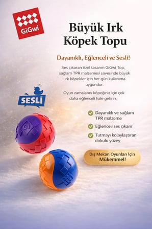 Ball Originals Özel Dokulu & Sesli Köpek Oyun Topu - İkili Paket - Orta ve Büyük Irk