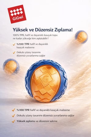 Ball Originals Özel Dokulu & Sesli Köpek Oyun Topu - İkili Paket - Orta ve Büyük Irk