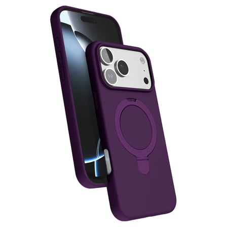 Apple iPhone 17 Pro Regal Magsafe Standlı Kapak - Derin Mor