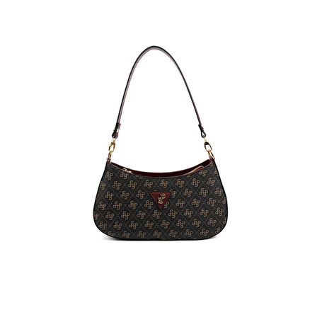 Silver Polo  Kadın Çapraz Çanta 1251-48377 SILVER POLO ÇAPRAZ BAYAN ÇANTASI M178 KAHVE SARI-MAT BORDO