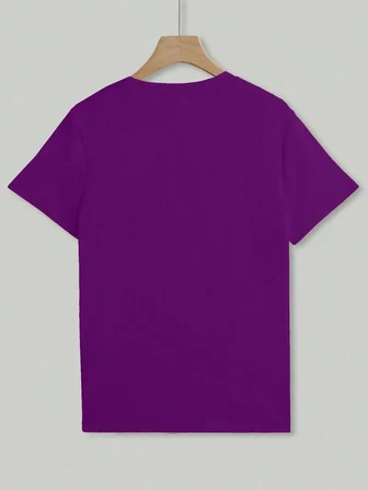 %100 Pamuk Oversize Kalıp Bisiklet Yaka T-shirt / Tişört