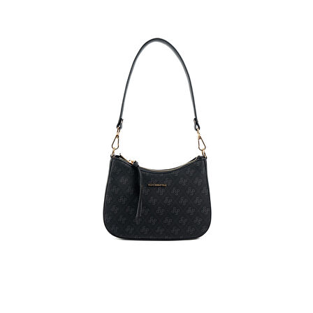 Silver Polo  Kadın Omuz Çantası 1259-48393 SILVER POLO BAYAN ÇANTASI M178 SİYAH-MAT SİYAH