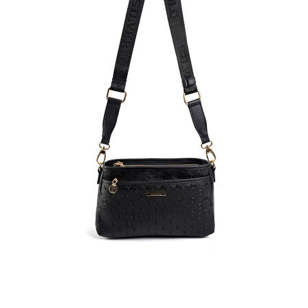 Silver Polo  Kadın Çapraz Çanta 1184-48398 SILVER POLO ÇAPRAZ BAYAN ÇANTASI M86 SİYAH-MAT SİYAH