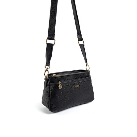 Silver Polo  Kadın Çapraz Çanta 1184-48398 SILVER POLO ÇAPRAZ BAYAN ÇANTASI M86 SİYAH-MAT SİYAH