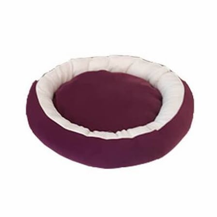 Simit Kedi ve Küçük Irk Köpek Yatağı Mor Beyaz