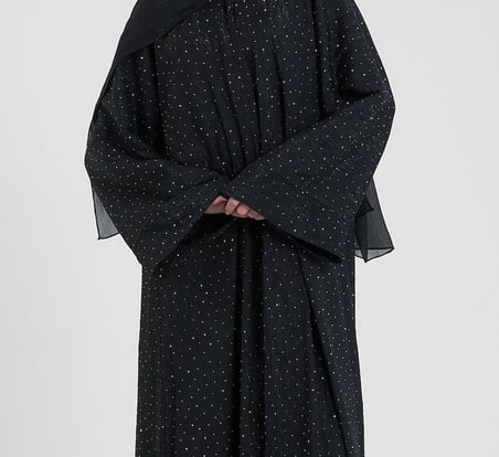 Shine Taşlı Abaya Ferace & Şal - Standart Beden & Farklı Boy		