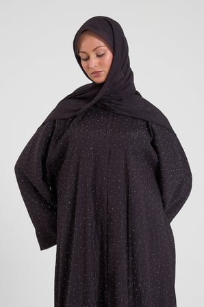 Shine Taşlı Abaya Ferace & Şal - Standart Beden & Farklı Boy		