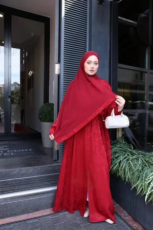 Kadın Sahar Luxe Abaya Ferace & Şal - Standart Beden & Farklı Boy		