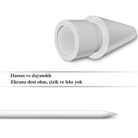 Goojodoq Apple Pencil Uyumlu Stylus Uçları - 4'lü Paket Stylus Kalem Ucu Apple Pen 1. ve 2. Nesil