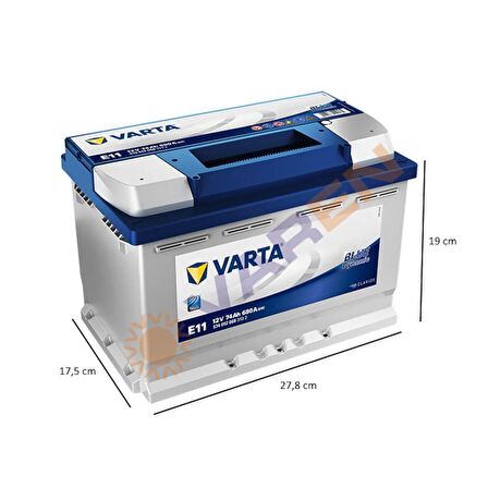 Varta Blue Dynamic E11 12 V 74Ah 680CCA Akü