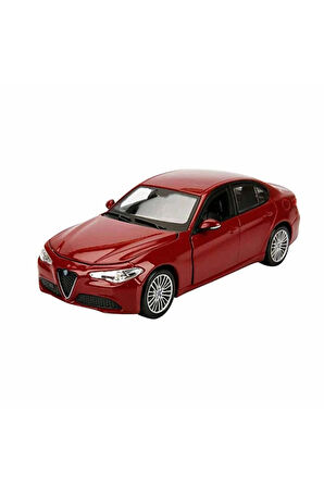 Alfa Romeo Giulia DİECAST MODEL ARABA KAPI KAPUT AÇILIR ALFA ROMEO GİULİA DİECAST METAL ARABA BORDO