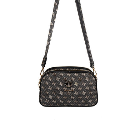 Silver Polo  Kadın Çapraz Çanta 745-48448 SILVER POLO ÇAPRAZ BAYAN ÇANTASI M178 FÜME-MAT SİYAH