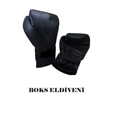 Desfabe Boxing Star 120x32 Cm Zincirli Boks Kum Torbası Siyah+Boks Eldiveni