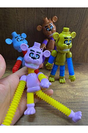 Freddy Oyuncak Figürleri Five Nights At Freddy’s Fnaf 4 lü Işıklı Set Uzayabilen Kol Ve Bacaklar