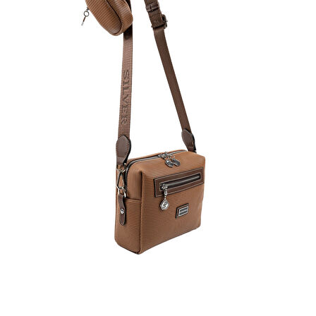 Silver Polo  Kadın Çapraz Çanta 1038-48496 SILVER POLO ÇAPRAZ BAYAN ÇANTASI M86 KARAMEL-MAT KAHVE