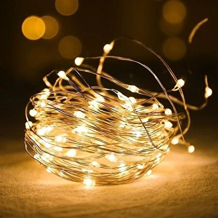 İpek Yıldızı® Peri Led Işık 28 Ledli  3 Metre Sarı Led Şerit Aydınlatma Spot Led