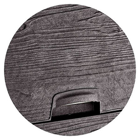 Omnipazar OZR-K019 X23 Ahşap Desenli Plastik Mutfak Komidin Sebzelik 4 Katlı Kahverengi