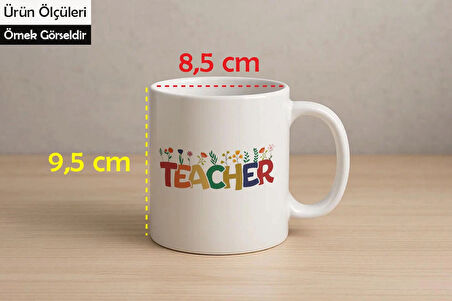 Teacher Baskılı Öğretmenler Günü Hediyesi Kupa Bardak