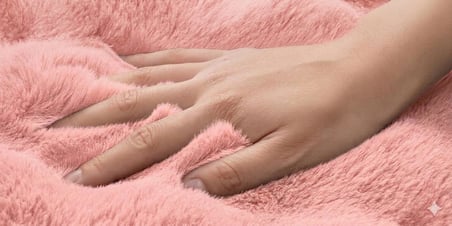 Carpet Dekor Peluş Yumuşak Dekoratif Halı Yuvarlak Pembe
