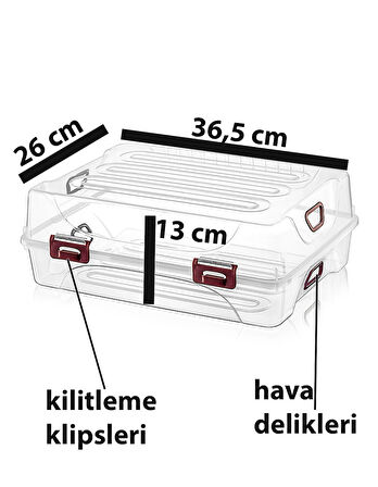 Lüx Bot Saklama Düzenleme Kutusu (36,5x26x13) Orta Boy