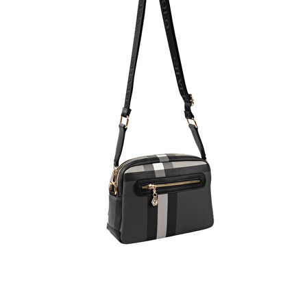 Silver Polo  Kadın Çapraz Çanta 1201-48530 SILVER POLO ÇAPRAZ BAYAN ÇANTASI MK129 SİYAH-MAT SİYAH