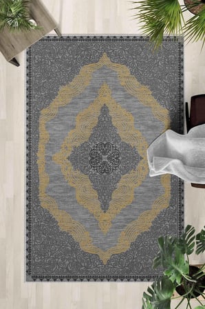 Kaymaz Taban Yıkanabilir Halı – Mutfak, Salon, Yatak Odası için Modern Dijital Baskı Halı (SLNHALI24