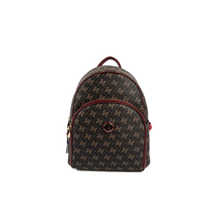 Silver Polo  Kadın  1062-48534 SILVER POLO SIRT ÇANTASI M178 KAHVE SARI-MAT BORDO