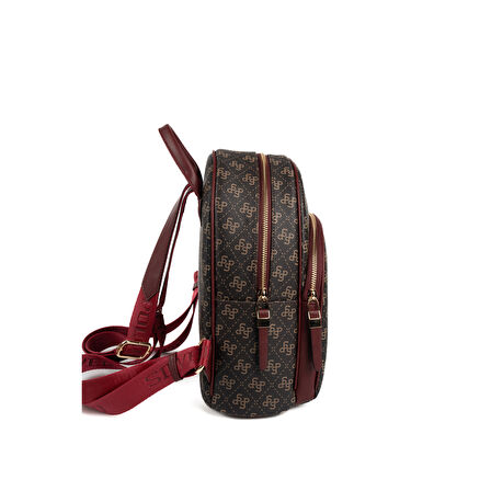 Silver Polo  Kadın  1062-48534 SILVER POLO SIRT ÇANTASI M178 KAHVE SARI-MAT BORDO