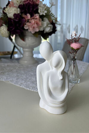 Kadın Erkek Aşk Heykel Biblo Figürü 15Cm – Modern Dekoratif Masaüstü Süs