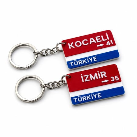 Şehir Tabela Anahtarlık 3D Baskı Dekoratif Hediye Aksesuar
