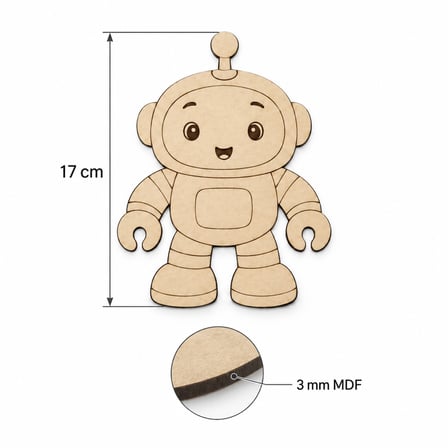 6’lı Uzay MDF Boyama Seti 17 cm – 6 Renk Boya ve Fırça Dahil