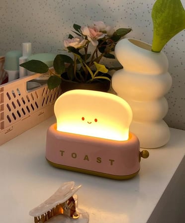 Pembe Tost Gece Lambası – Sevimli LED Işık,Hediyelik Led Lamba
