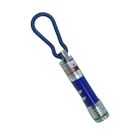 Evyora®  3 Fonksiyonlu Kırmızı Beyaz Işıklı Led Lazer Kedi Köpek Oyuncak Anahtarlık