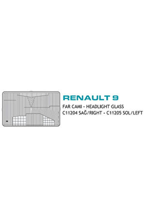 FAR CAMI SOL ( RENAULT   R9 ) Uyumlu