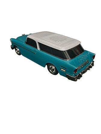 Wster Chevrolet WS-1955BT Belair 1955 Model Araba Bluetooth Hoparlör Turkuaz