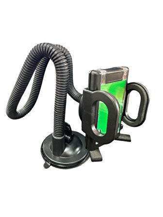 H111 Araç İçi Telefon Tutucu Vakumlu 60Cm Uzun Spiralli Tutucu