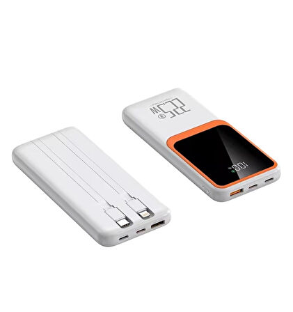 H32 Dijital Göstergeli Dahili Çoklu Kablolu 10000 mAh  Powerbank
