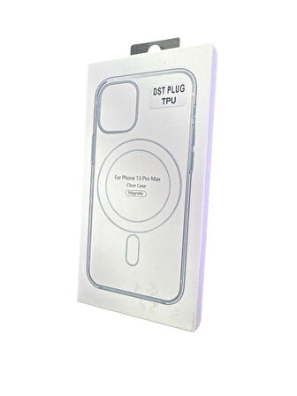 İPhone 13 Pro Max için Kılıf Kamera Korumalı Magsafe Wireless Şarj Özellikli Şeffaf Kılıf