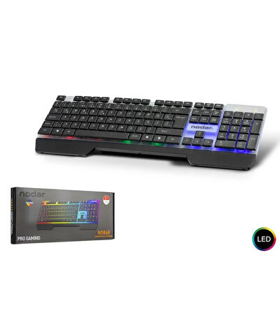 Nodar ND868 Kablolu RGB Oyuncu Klavyesi