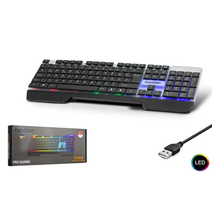 Nodar ND868 Kablolu RGB Oyuncu Klavyesi