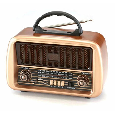 NNS Ns-8067 RADYO Usb / Tf Kart / Fm Retro Taşınabilir Bluetooth Hoparlör