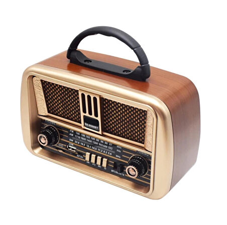 NNS Ns-8068 Nostaljik Radyo Usb / Tf Kart / Fm Retro Taşınabilir Bluetooth Hoparlör