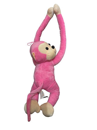Sevimli Sesli Pembe Maymun Peluş Oyuncak 60CM
