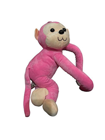Sevimli Sesli Pembe Maymun Peluş Oyuncak 60CM