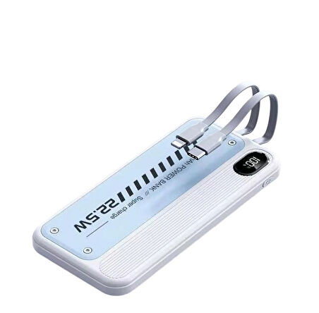 H6 Dijital Göstergeli Dahili Çoklu Kablolu 10000 mAh Powerbank