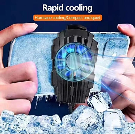 G6 Klipsli Cep Telefon Soğutma Fanı Radyatör Soğutucu Kablolu