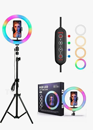 Blue Spectrum MJ26 Rgb Ring Light 26CM LED Video Işığı (Ayak Dahil)