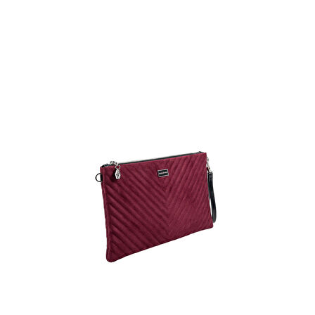 Silver Polo  Kadın Portföy Çantası 1034-48551 SILVER POLO CLUTCH M152 SÜET BORDO-V SÜET BORDO