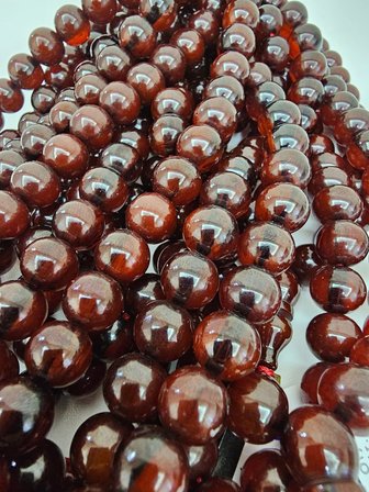 Omari İmzalı Sertifikalı Alman Faturan Sıkma Kehribar Tesbih 10,5x11,5 mm Küre Kesim